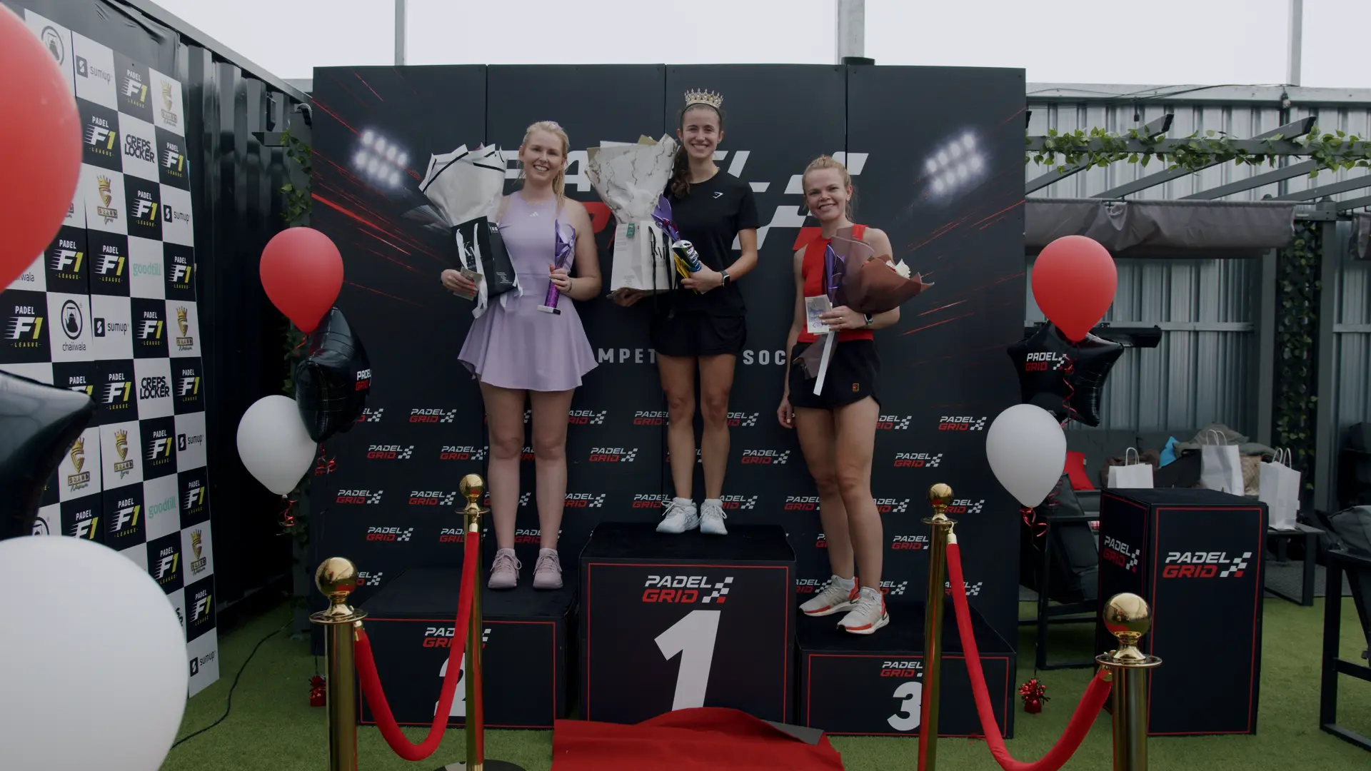 Women's Premier podium — Padel Grid R07 · Manchester