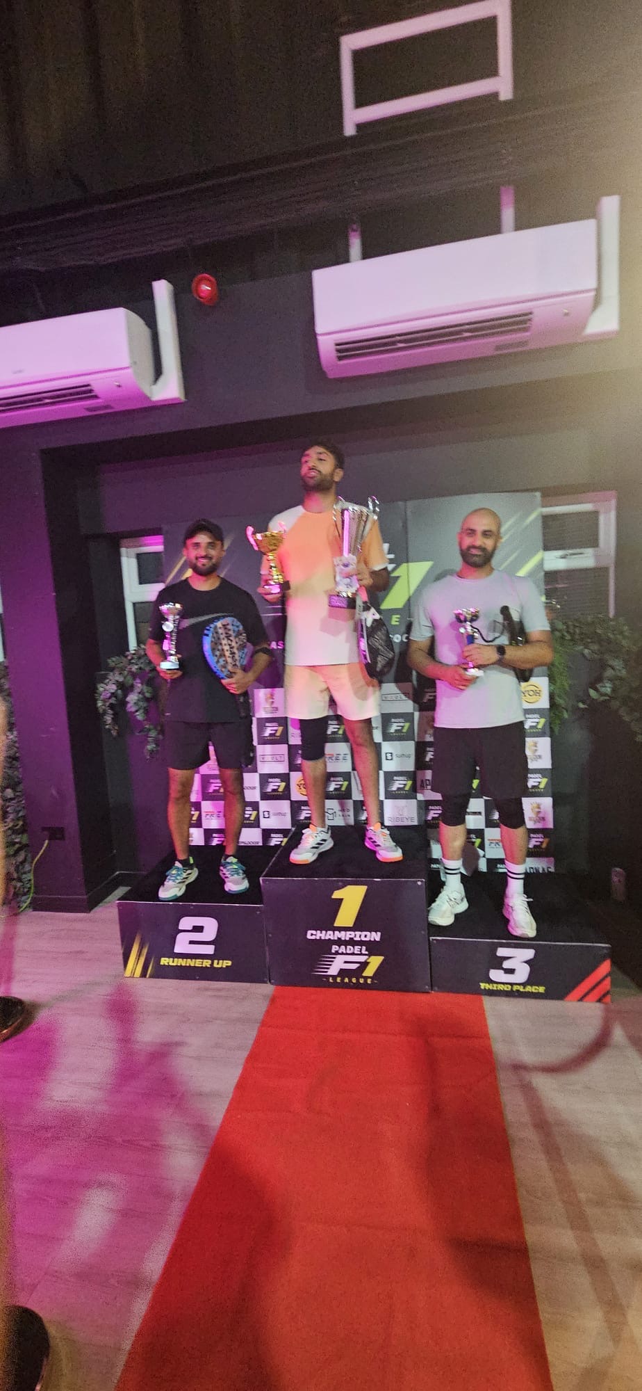 Men's Mega Saturday Night Fever podium at Destination Padel Cheadle