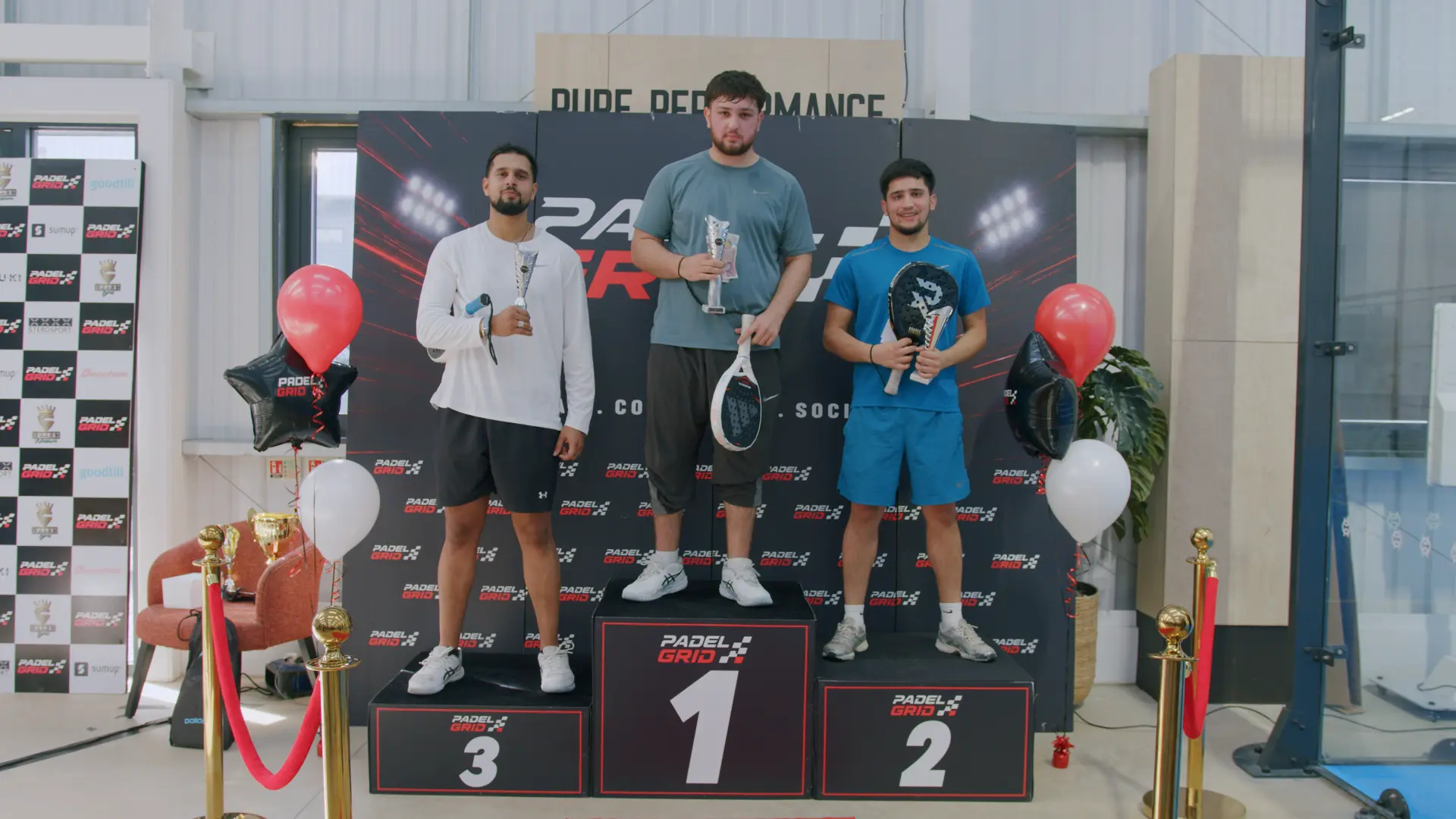R08 · Pure Padel Adlington — Men's podium presentation