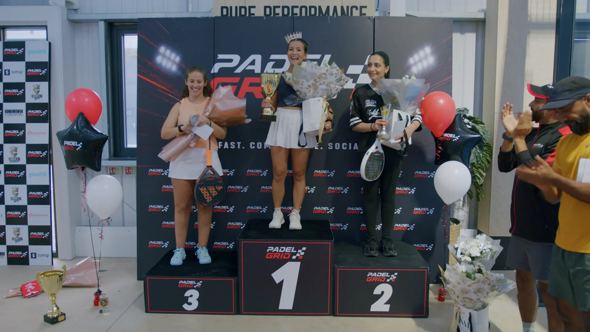 R08 · Pure Padel Adlington — Women's podium presentation